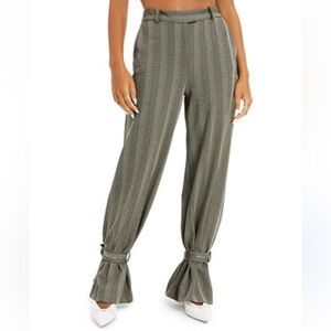 Danielle Bernstein Herringbone Striped Pants